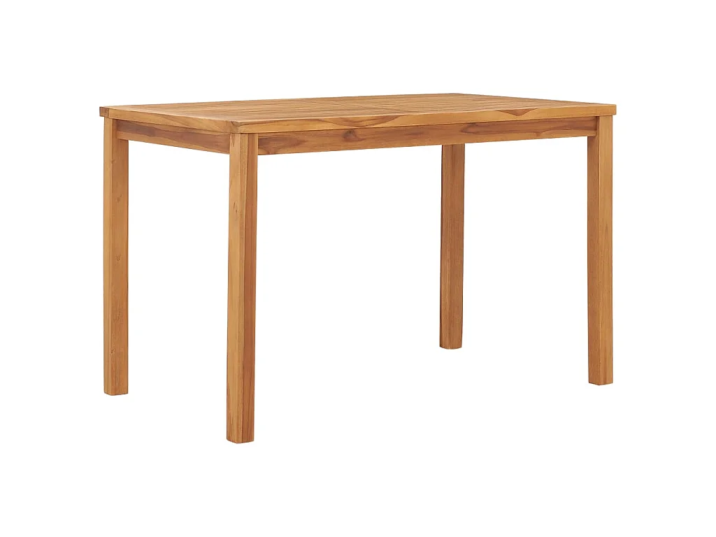 Conjunto de comedor de jardín de 7 piezas, 120 x 70 cm, madera maciza de teca