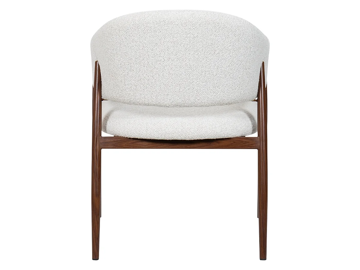 Eetkamerstoel Dénia met Armleuningen - Beige Cloud/Walnoot - Set van 2