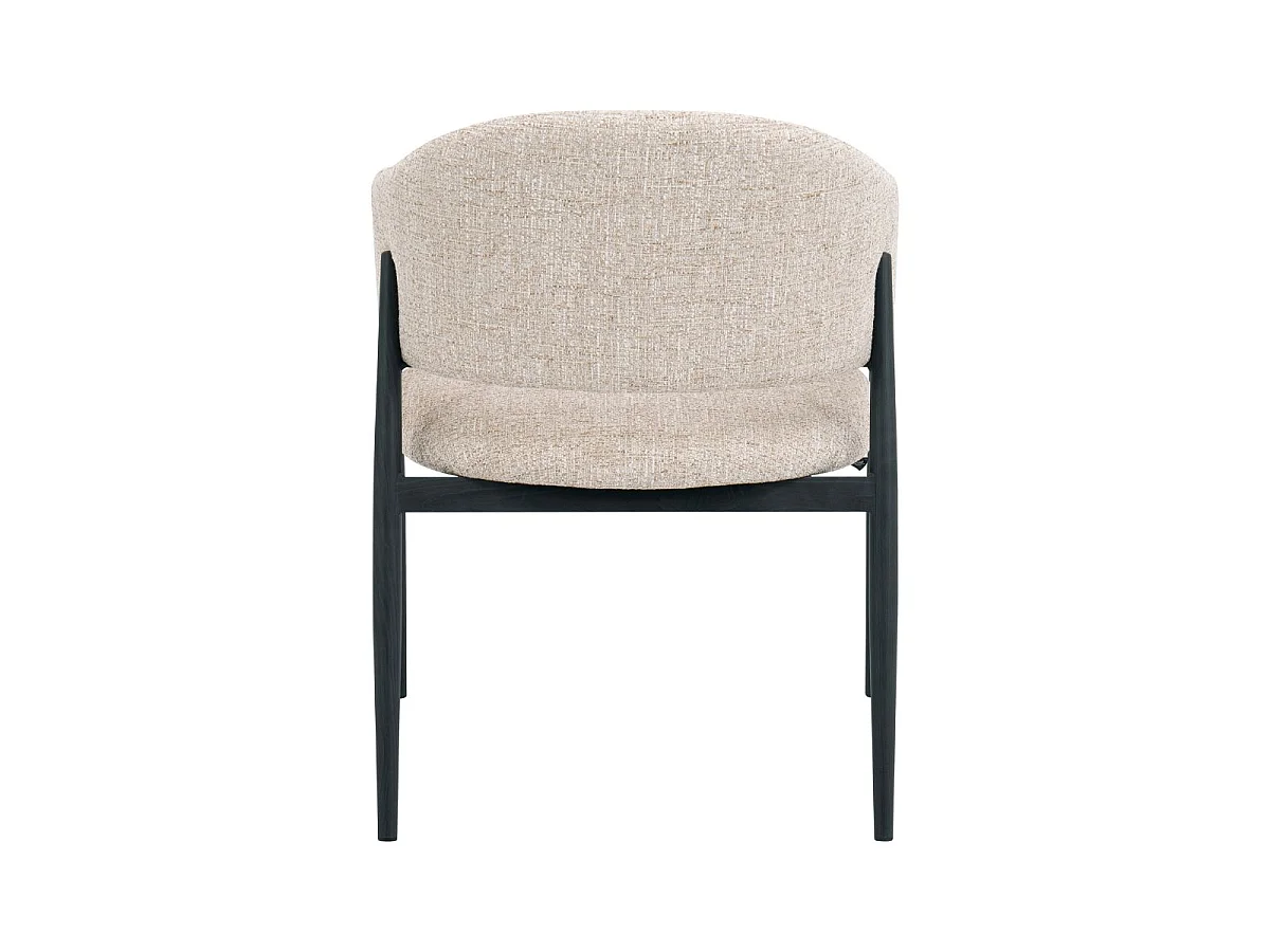 Eetkamerstoel Dénia met Armleuningen - Beige/Zwart - Set van 2