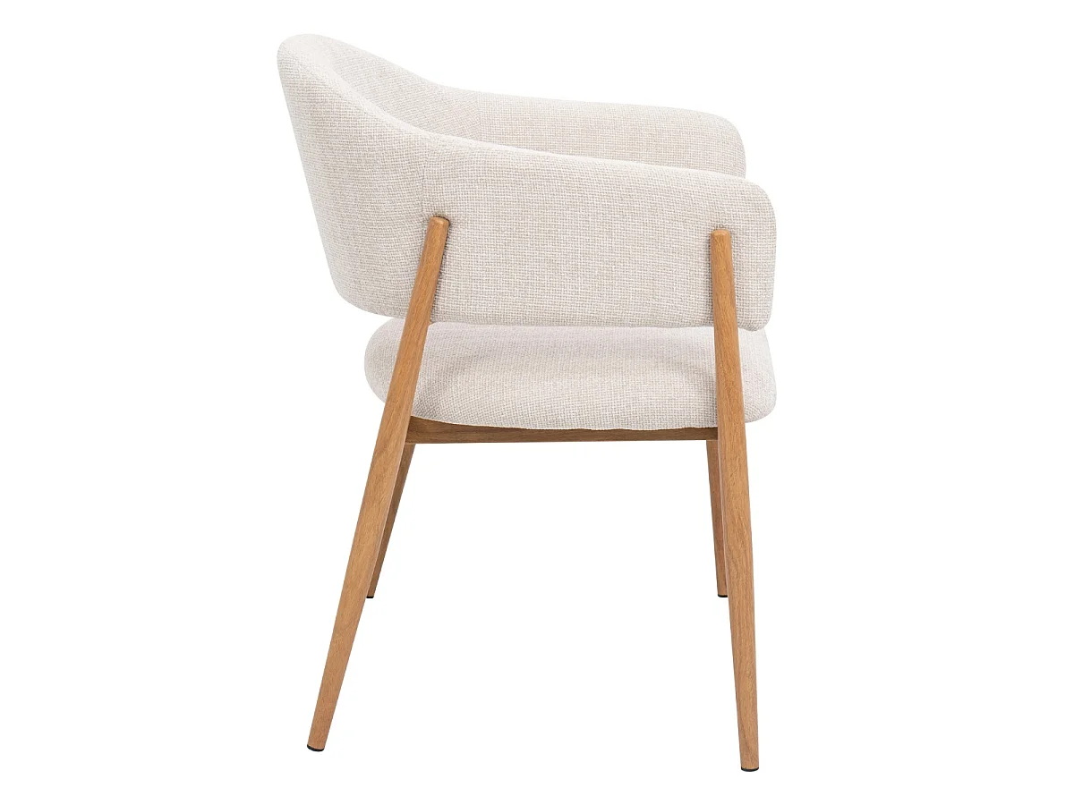 Eetkamerstoel Dénia met Armleuningen - Beige/Naturel - Set van 2