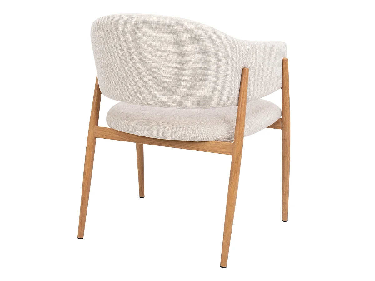 Eetkamerstoel Dénia met Armleuningen - Beige/Naturel - Set van 2