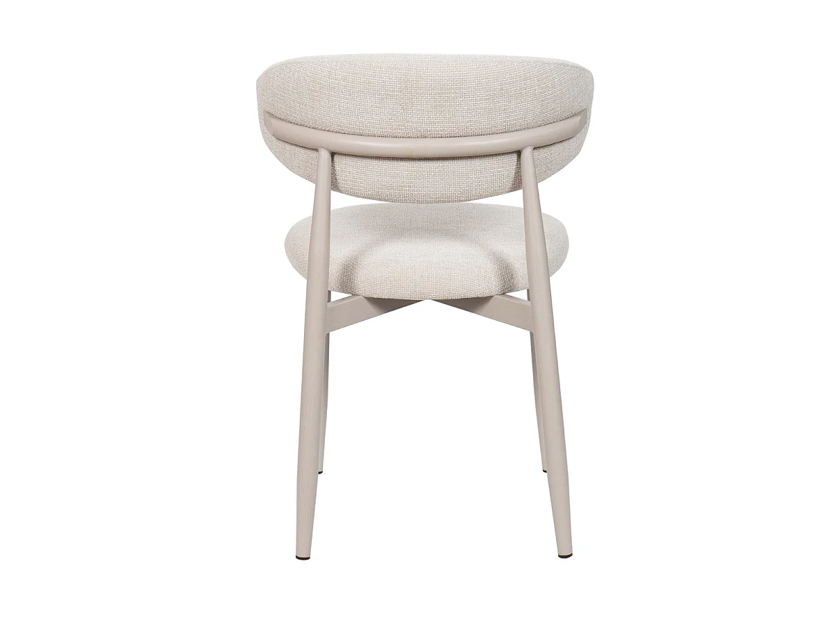 Eetkamerstoel Alexia - Beige met Beigekleurig Onderstel - Set van 2