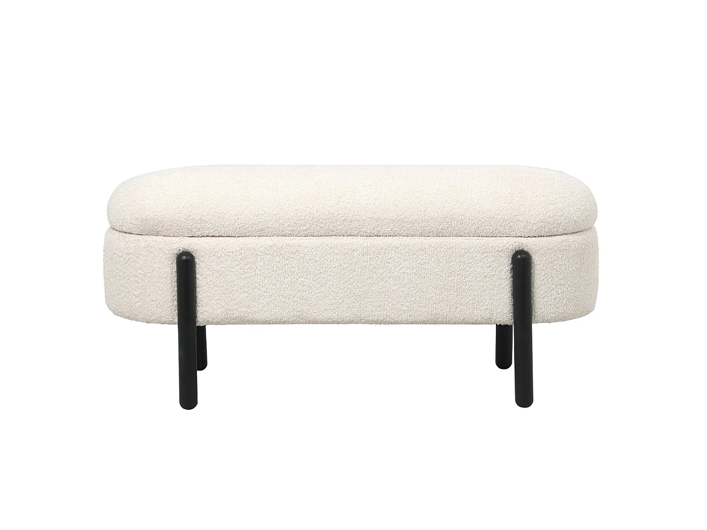 Opbergbank Vieve - Beige met Opbergruimte - 108 cm