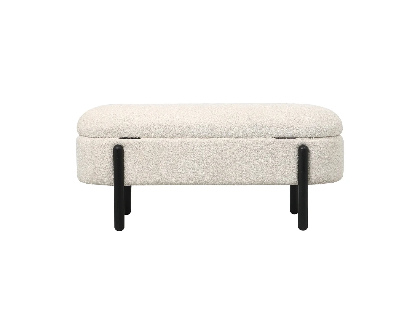Opbergbank Vieve - Beige met Opbergruimte - 108 cm