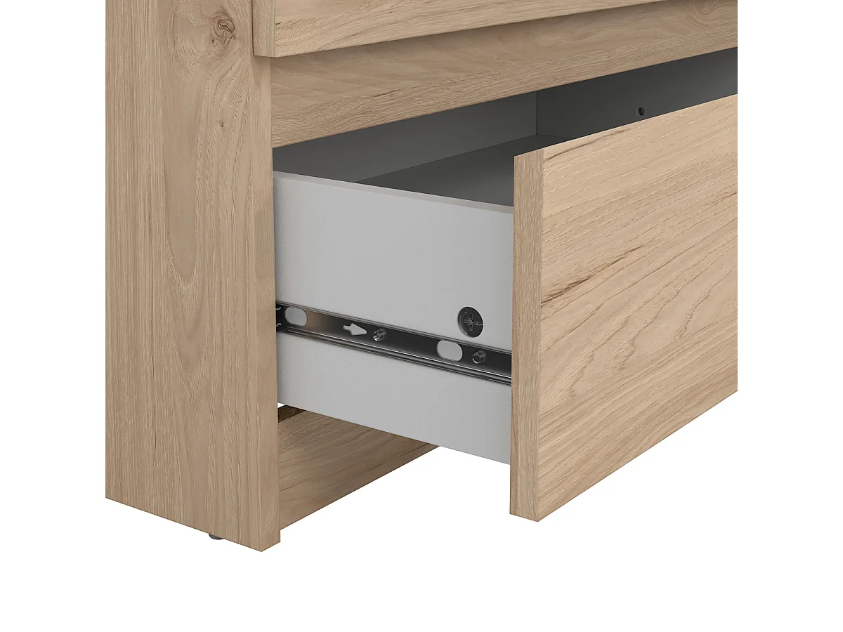 Dressoir Ylva Dubbel - Naturel Hickory Houtlook met 6 Lades - 153,8 x 50 x 68 cm