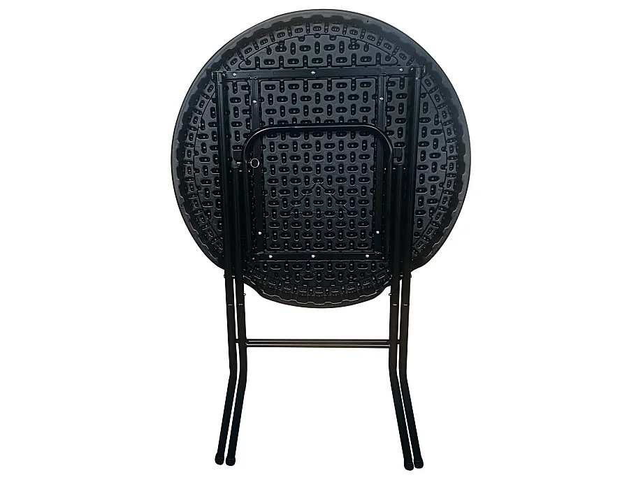 Inklapbare Statafel Piper - Rond Zwart - Ø 80 cm - Hoogte 110 cm