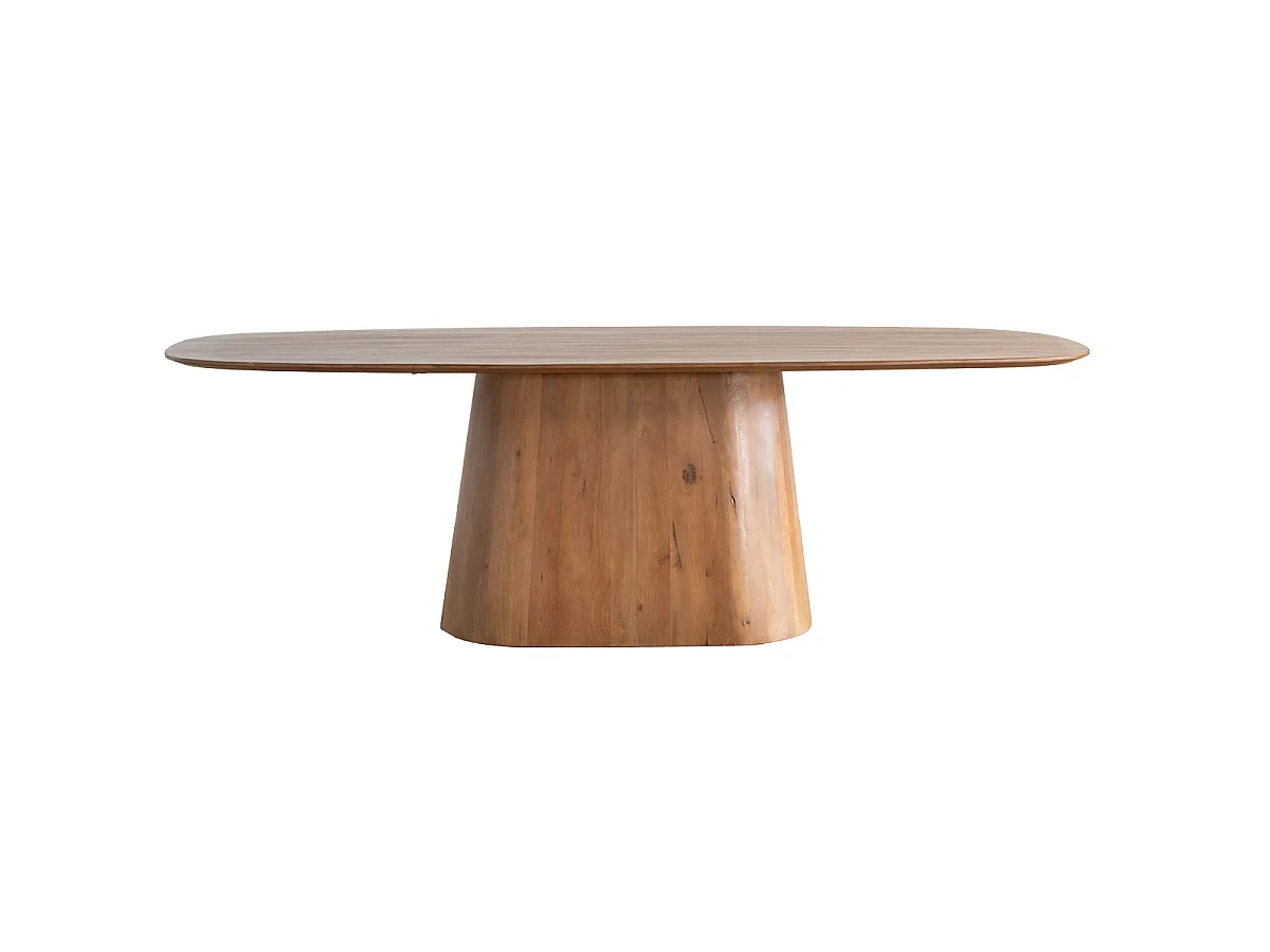 Eettafel Stijn - Deens Ovaal Mangohout Bruin - 180 x 100 x 76 cm - 4-6 personen