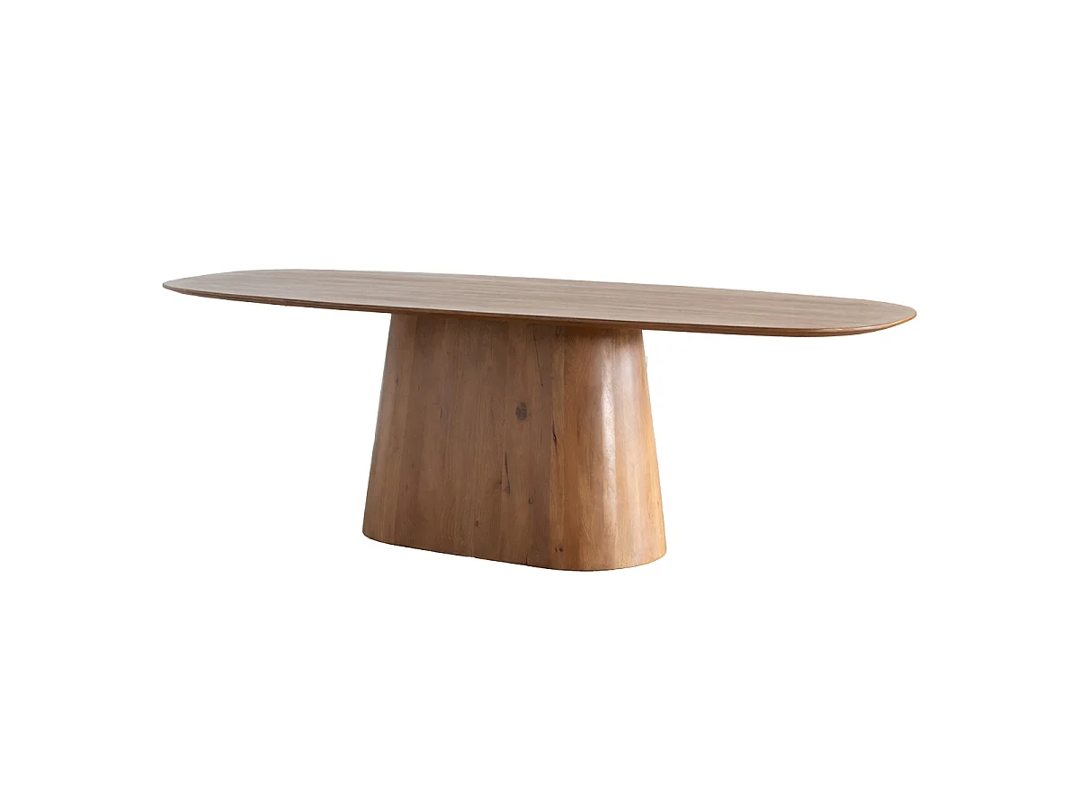 Eettafel Stijn - Deens Ovaal Mangohout Bruin - 180 x 100 x 76 cm - 4-6 personen