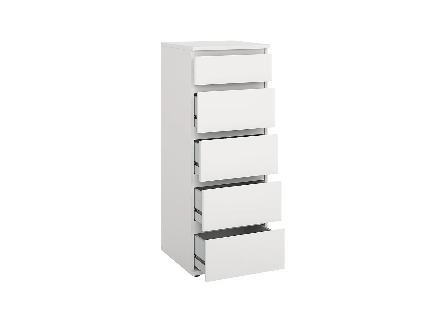 Ladekast Nova - Wit met 5 Lades - 40,2 x 40 x 106,6 cm