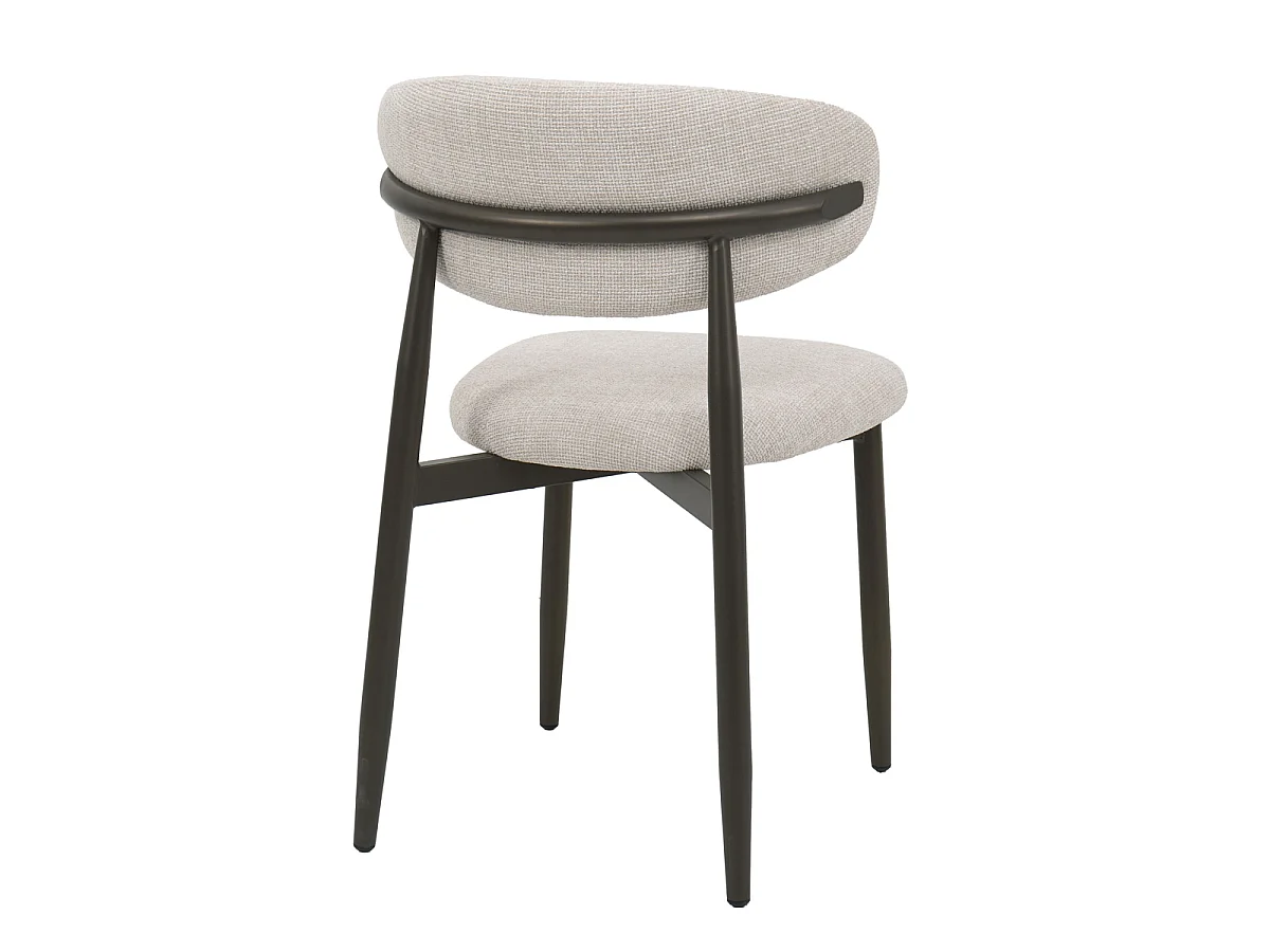 Eetkamerstoel Alexia - Beige met Bronskleurig Onderstel - Set van 2
