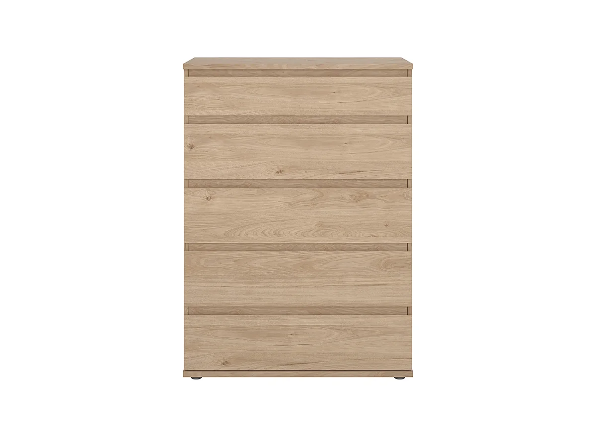 Ladekast Nova - Naturel Jackson Hickory-houtlook met 5 Lades - 76,8 x 40 x 106,6 cm