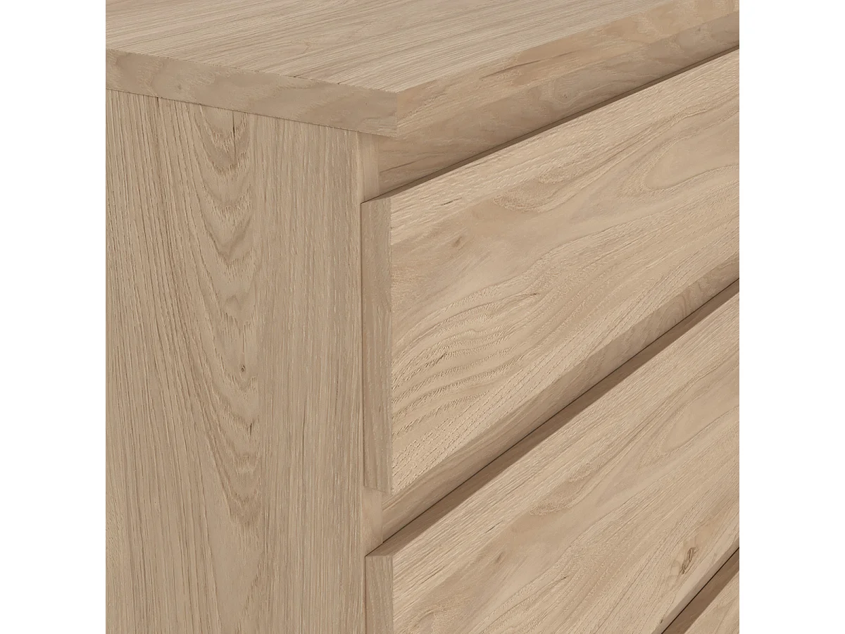 Ladekast Nova - Naturel Jackson Hickory-houtlook met 5 Lades - 76,8 x 40 x 106,6 cm
