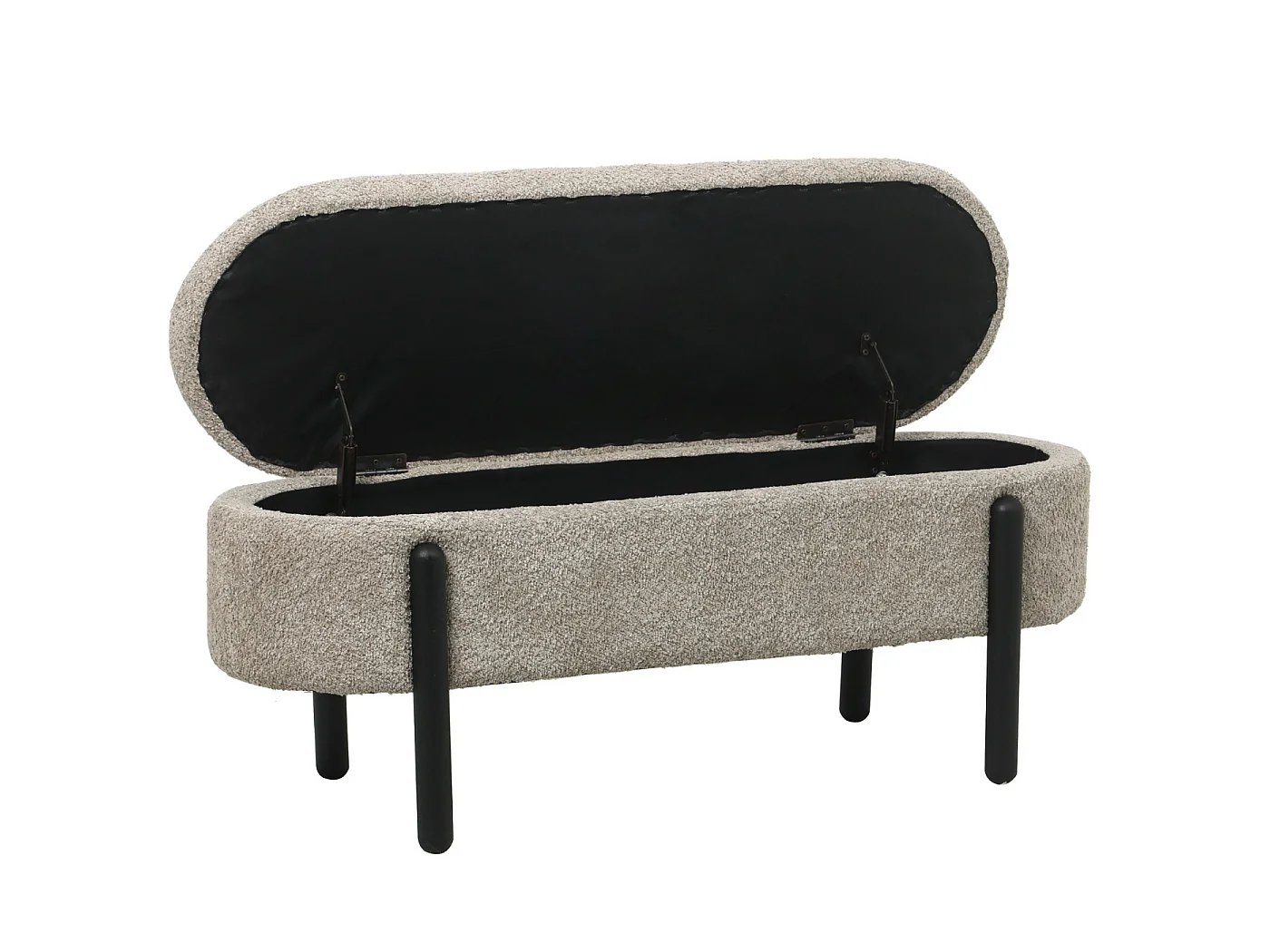 Opbergbank Vieve - Taupe met Opbergruimte - 108 cm