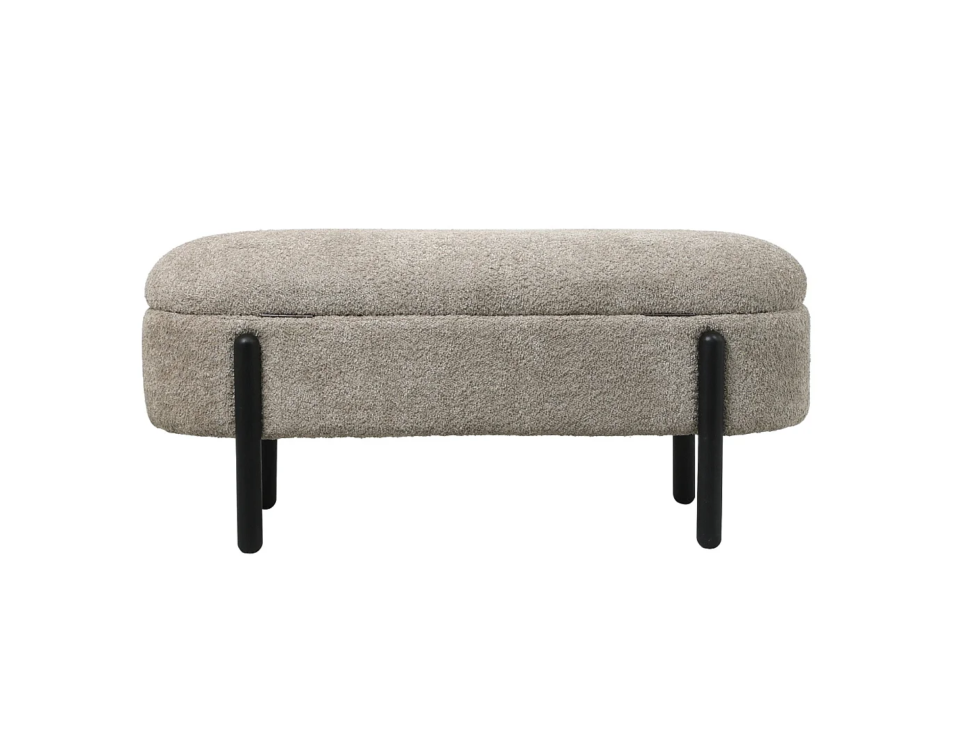 Opbergbank Vieve - Taupe met Opbergruimte - 108 cm