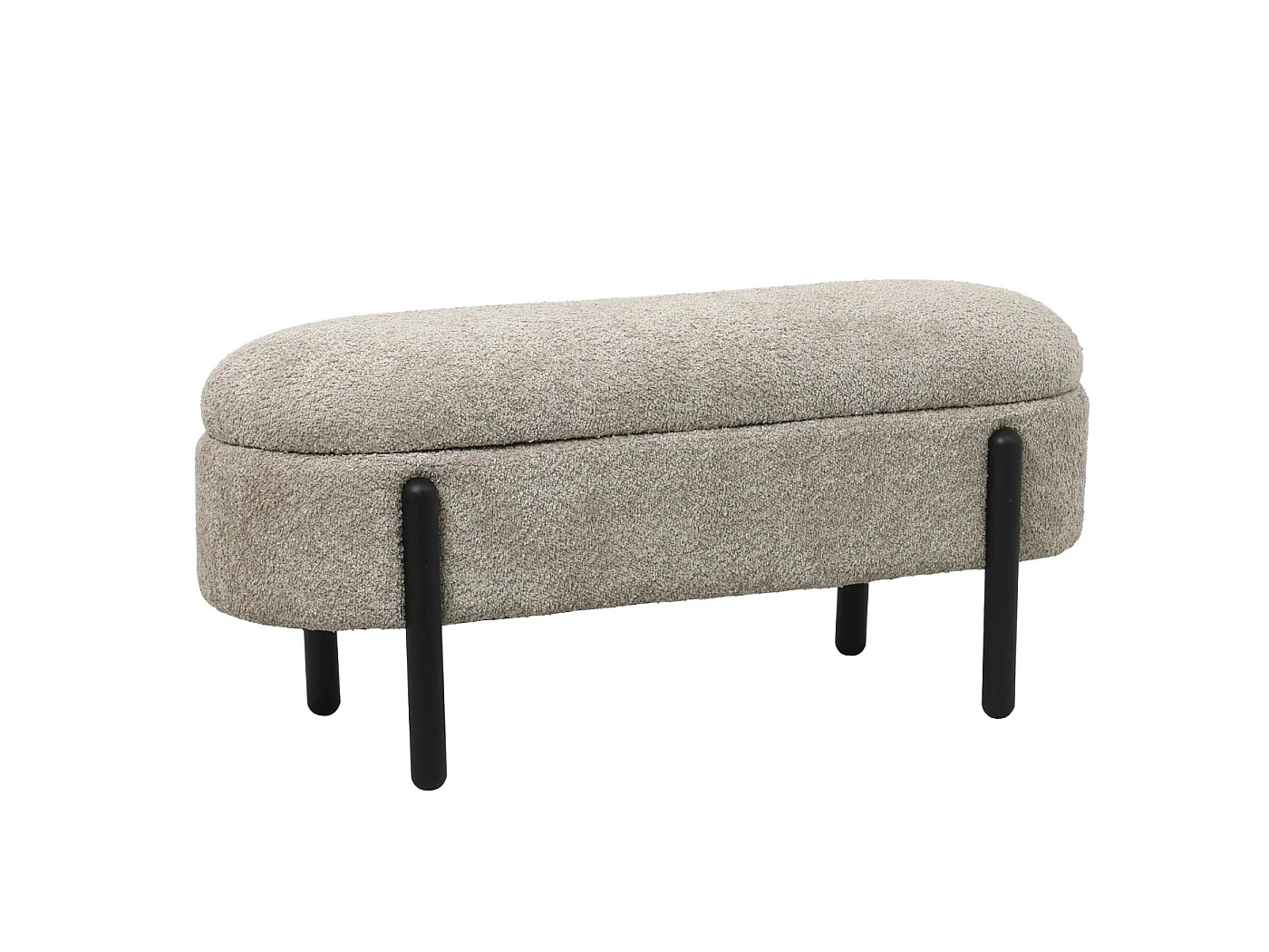 Opbergbank Vieve - Taupe met Opbergruimte - 108 cm