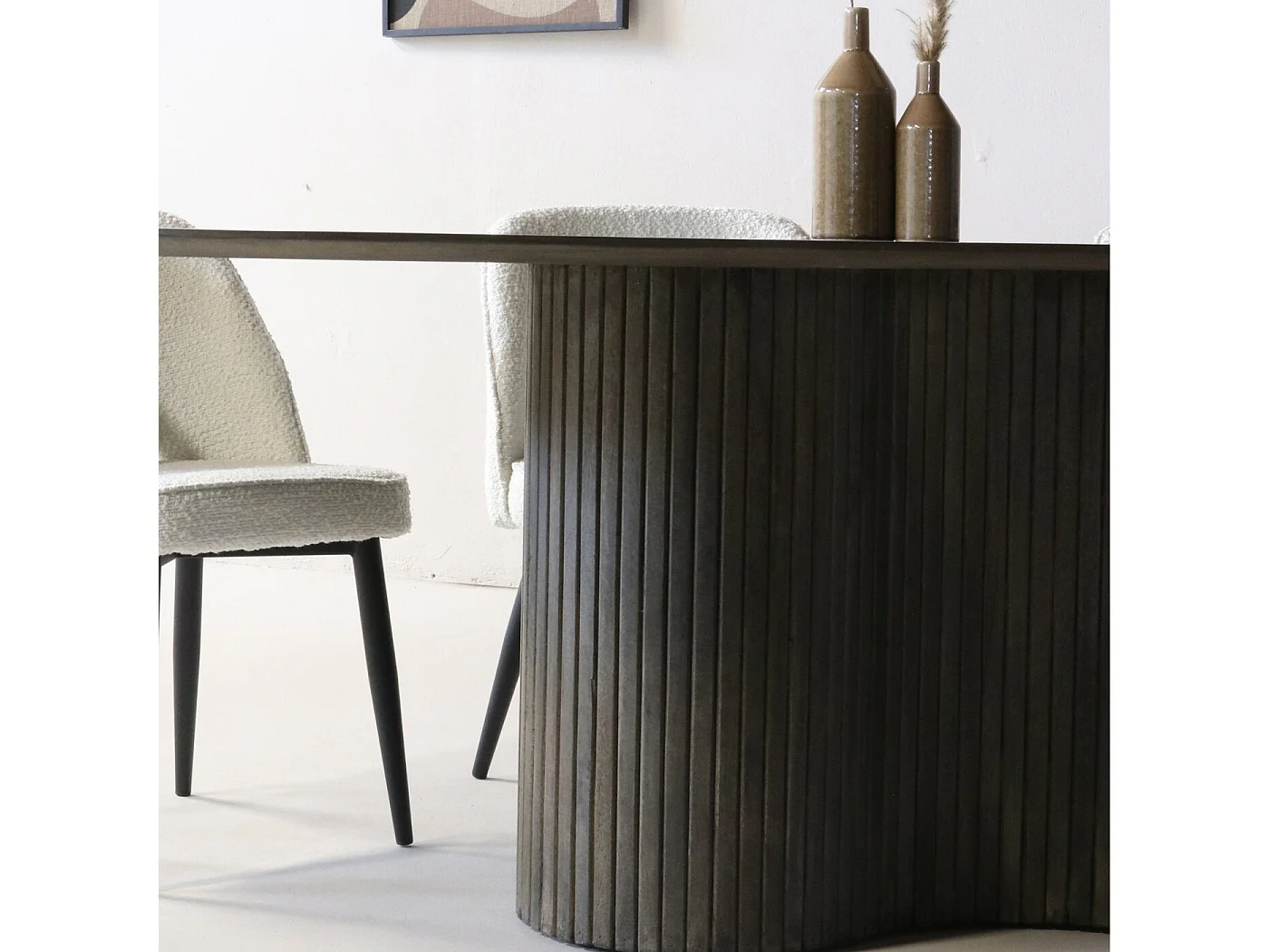 Eettafel Ava - Ovaal Mangohout Bruin - 240 x 100 x 77 cm - 6-8 personen