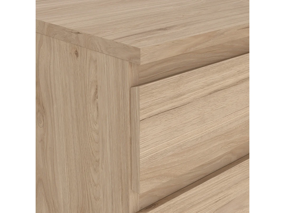 Ladekast Nova - Naturel Hickory Houtlook met 5 Lades - 40,2 x 40 x 106,6 cm