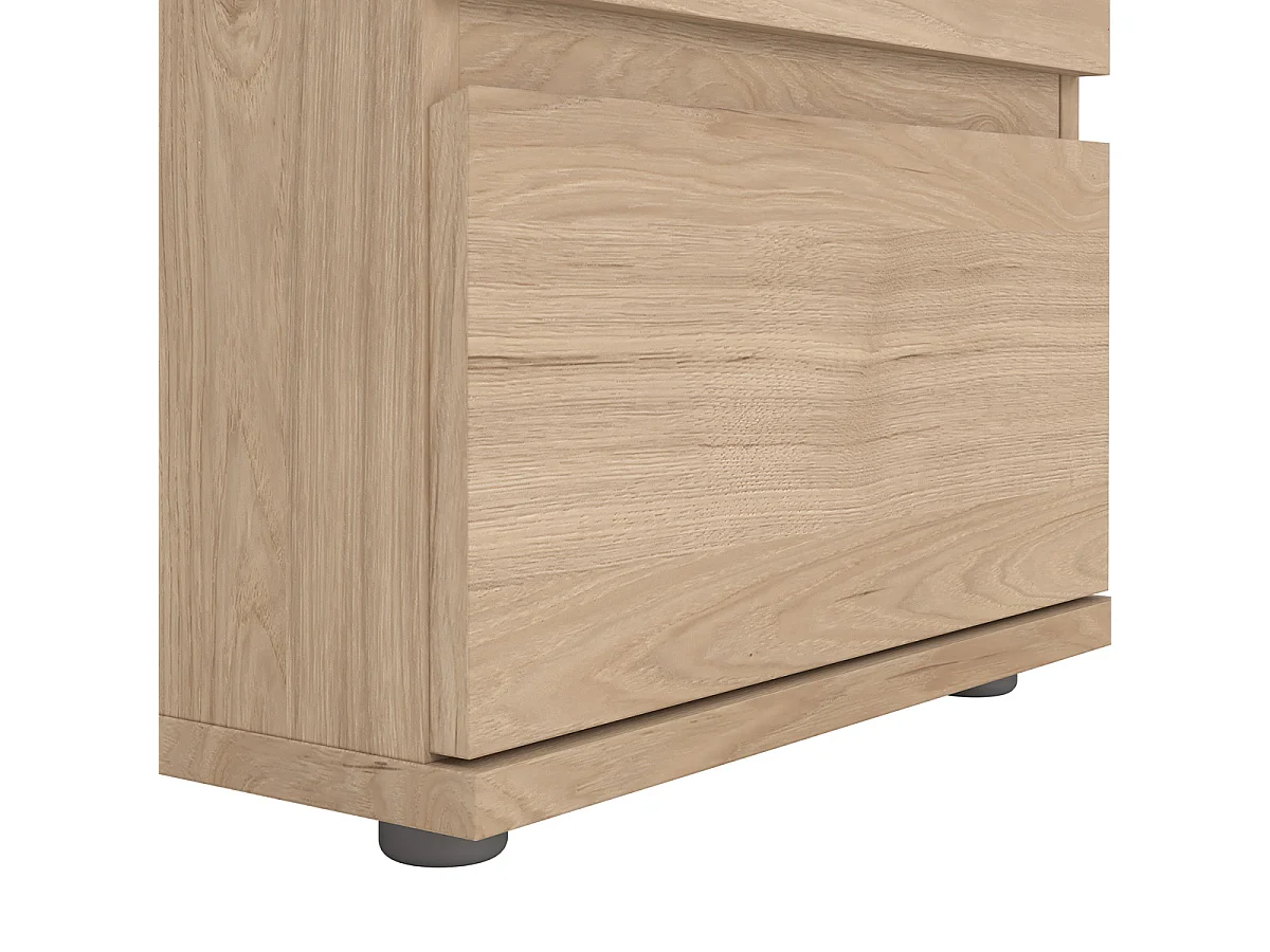 Ladekast Nova - Naturel Hickory Houtlook met 5 Lades - 40,2 x 40 x 106,6 cm