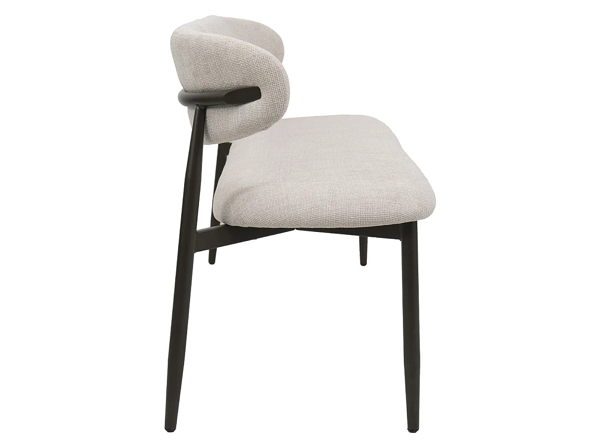 Eetkamerbank Alexia - Beige met Bronskleurig Onderstel - 160 cm