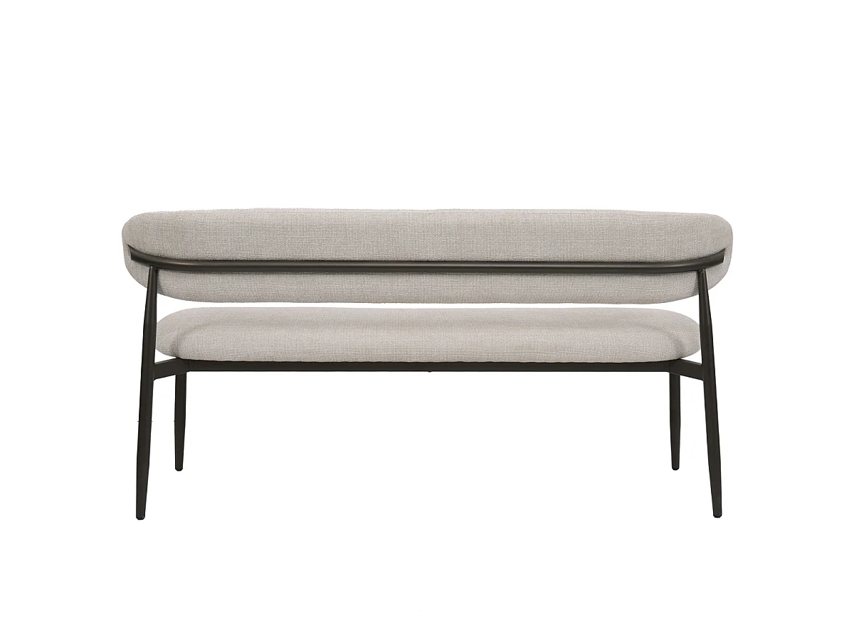 Eetkamerbank Alexia - Beige met Bronskleurig Onderstel - 160 cm