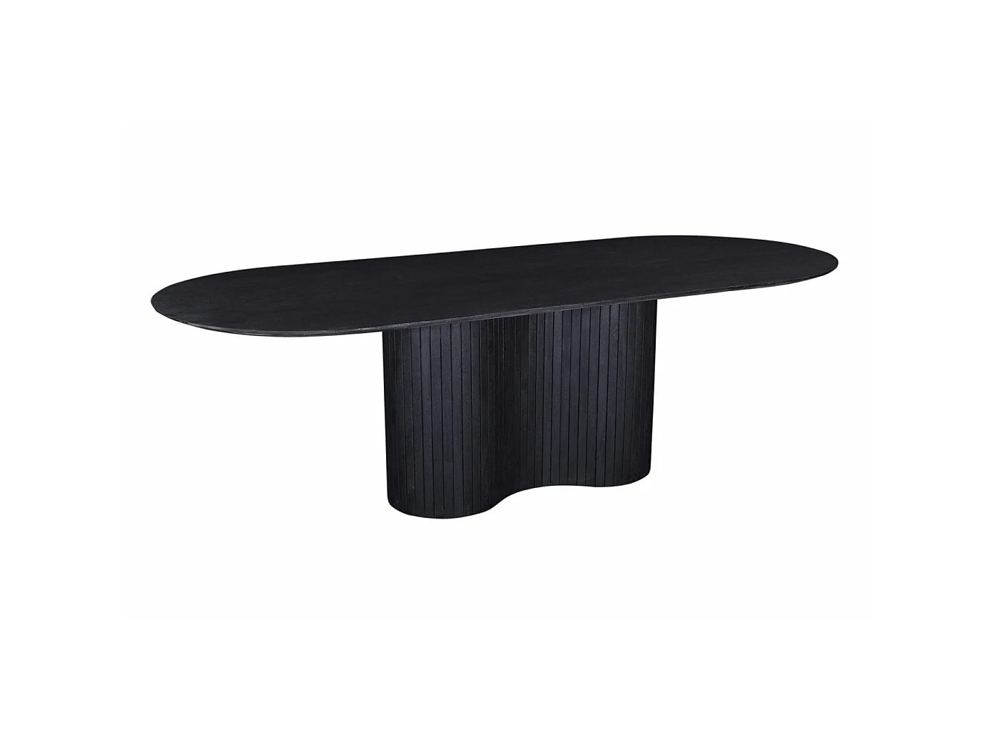 Eettafel Ava - Ovaal Mangohout Zwart - 300 x 100 x 77 cm - 8-10 personen