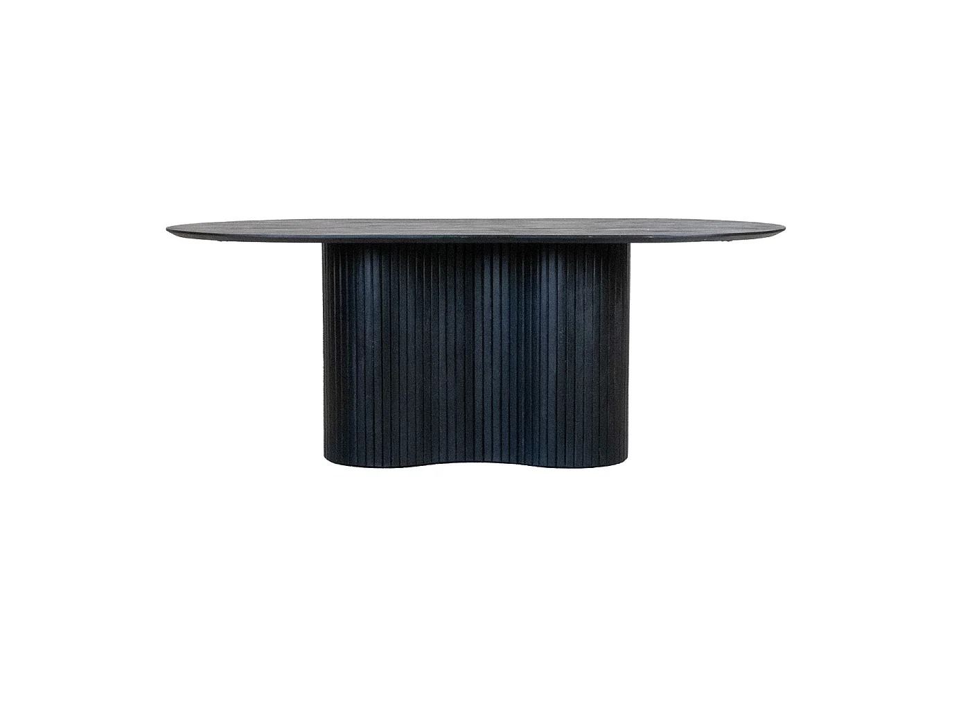 Eettafel Ava - Ovaal Mangohout Zwart - 200 x 100 x 77 cm - 4-6 personen