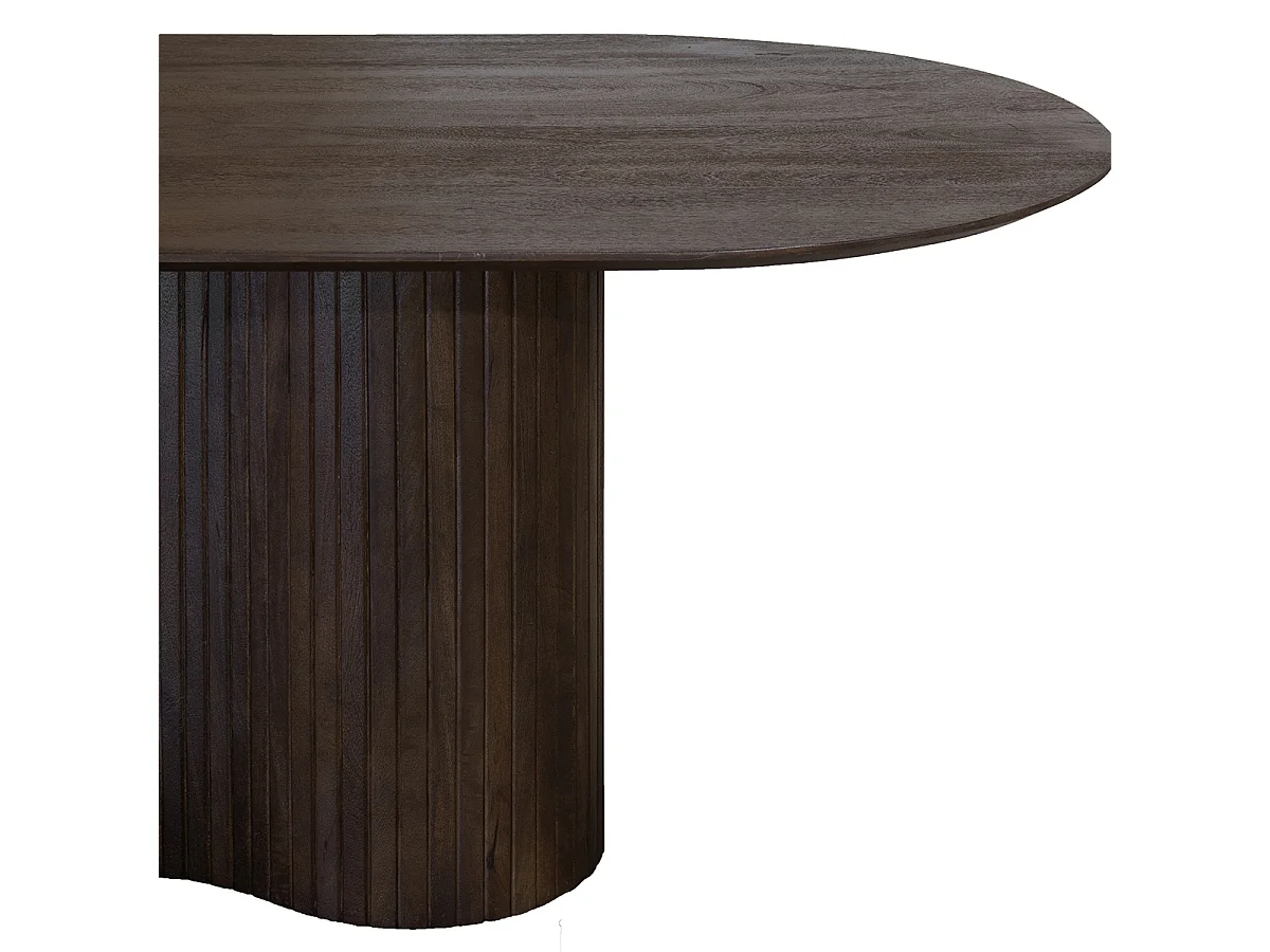 Eettafel Ava - Ovaal Mangohout Walnootkleurig - 300 x 100 x 77 cm - 8-10 personen