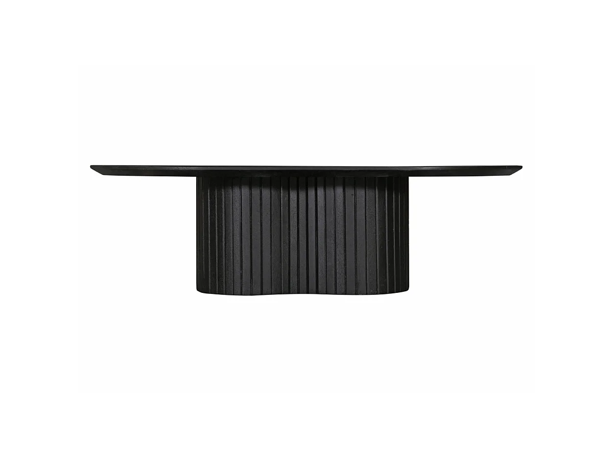 Salontafel Ava - Ovaal Mangohout Zwart - 120 cm