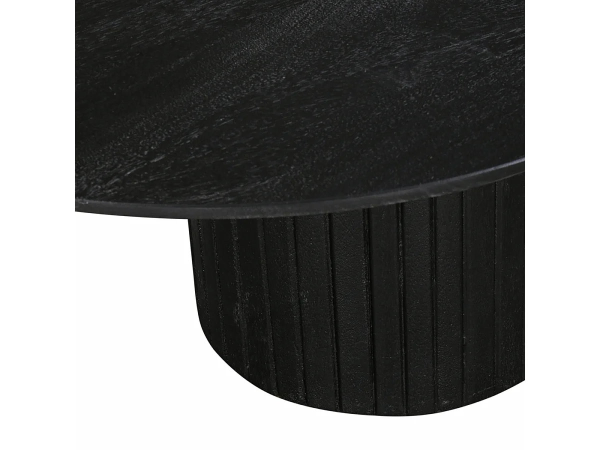 Salontafel Ava - Ovaal Mangohout Zwart - 120 cm