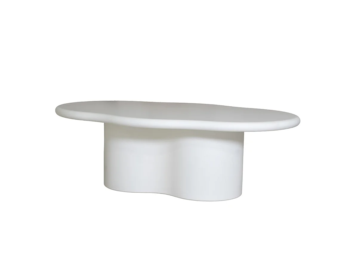 Salontafel Jessie - Organisch Eco-composiet Off-White - 120 cm