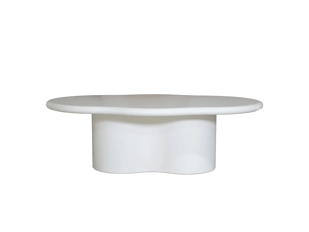Salontafel Jessie - Organisch Eco-composiet Off-White - 120 cm