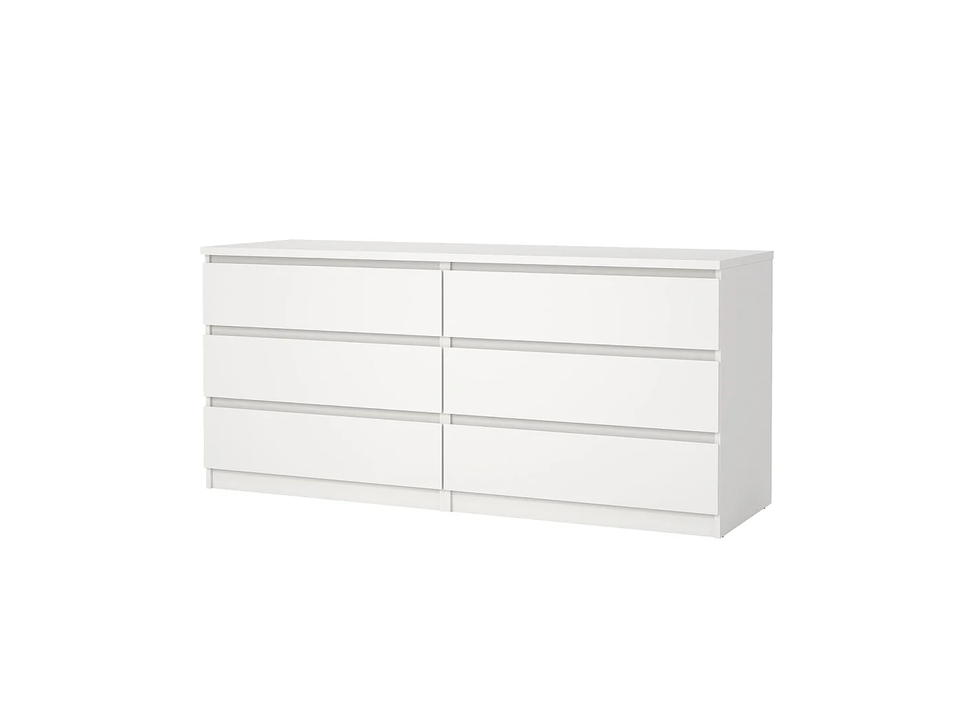 Dressoir Ylva Dubbel - Wit met 6 Lades - 153,8 x 50 x 68 cm