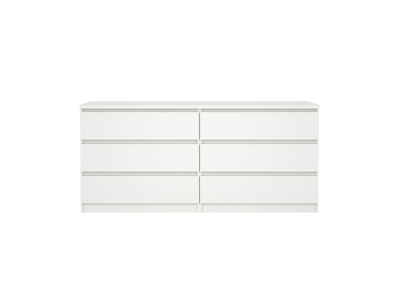 Dressoir Ylva Dubbel - Wit met 6 Lades - 153,8 x 50 x 68 cm