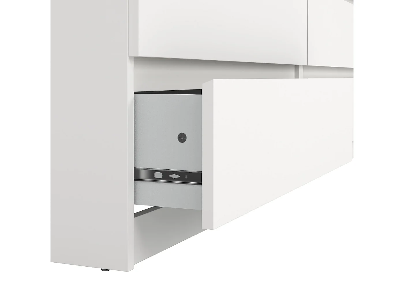Dressoir Ylva Dubbel - Wit met 6 Lades - 153,8 x 50 x 68 cm