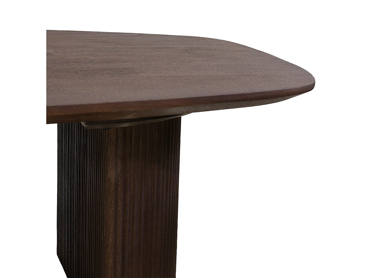 Salontafel Feline - Deens Ovaal Mangohout Walnootkleurig - 130 cm