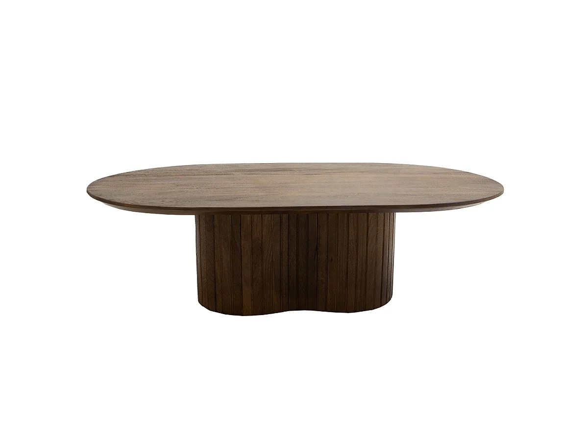 Salontafel Ava - Ovaal Mangohout Walnootkleurig - 120 cm