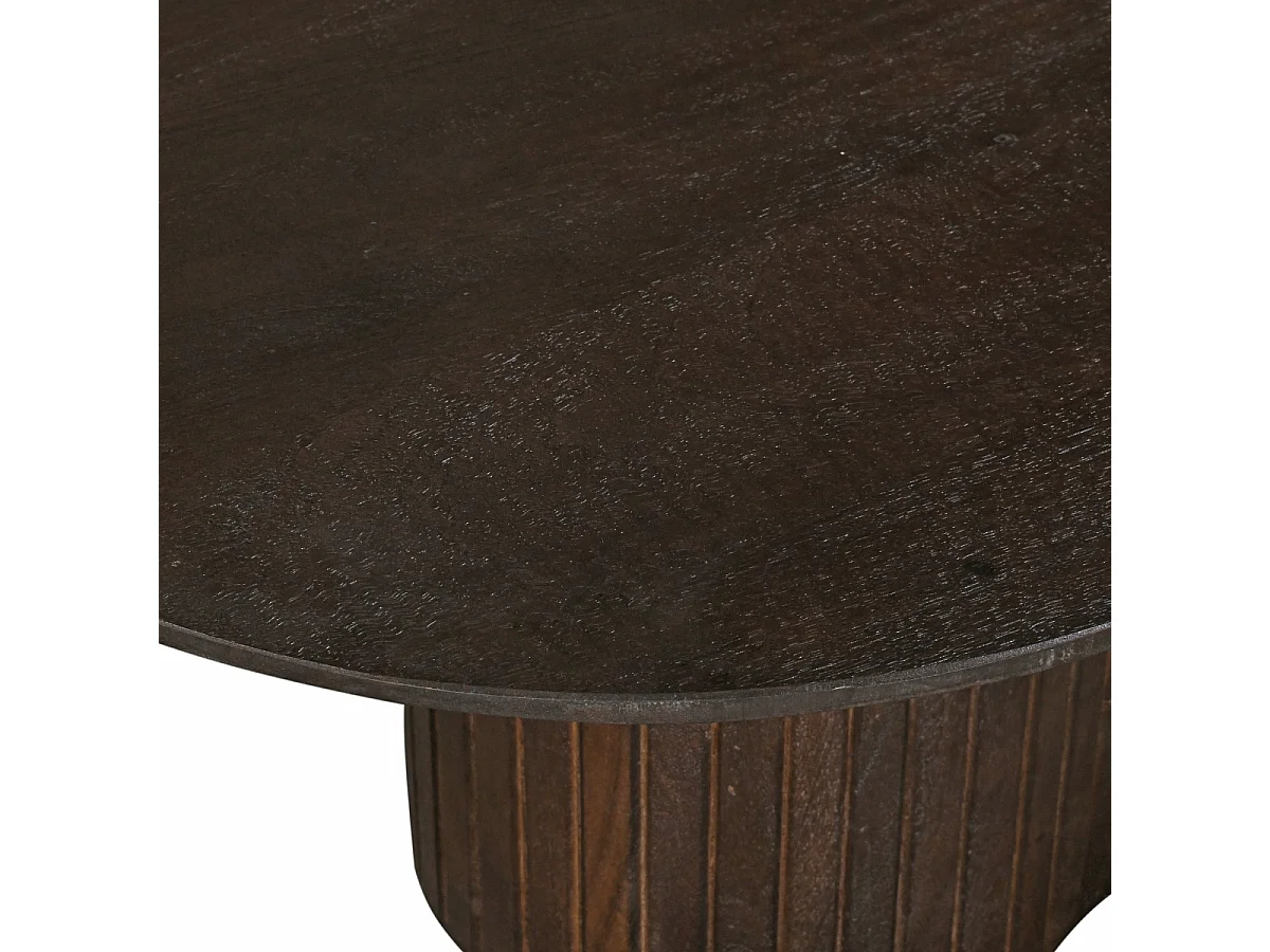 Salontafel Ava - Ovaal Mangohout Walnootkleurig - 120 cm