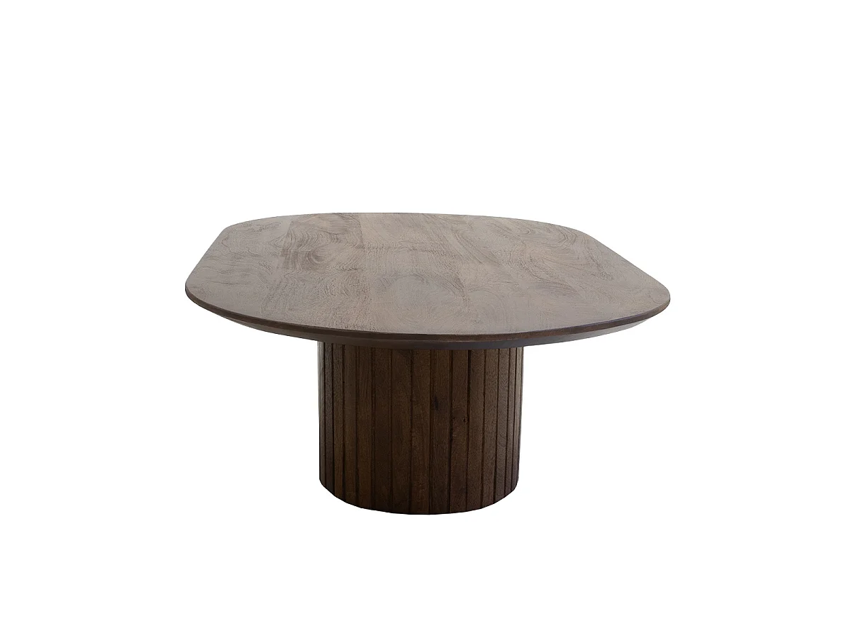 Salontafel Ava - Ovaal Mangohout Walnootkleurig - 120 cm