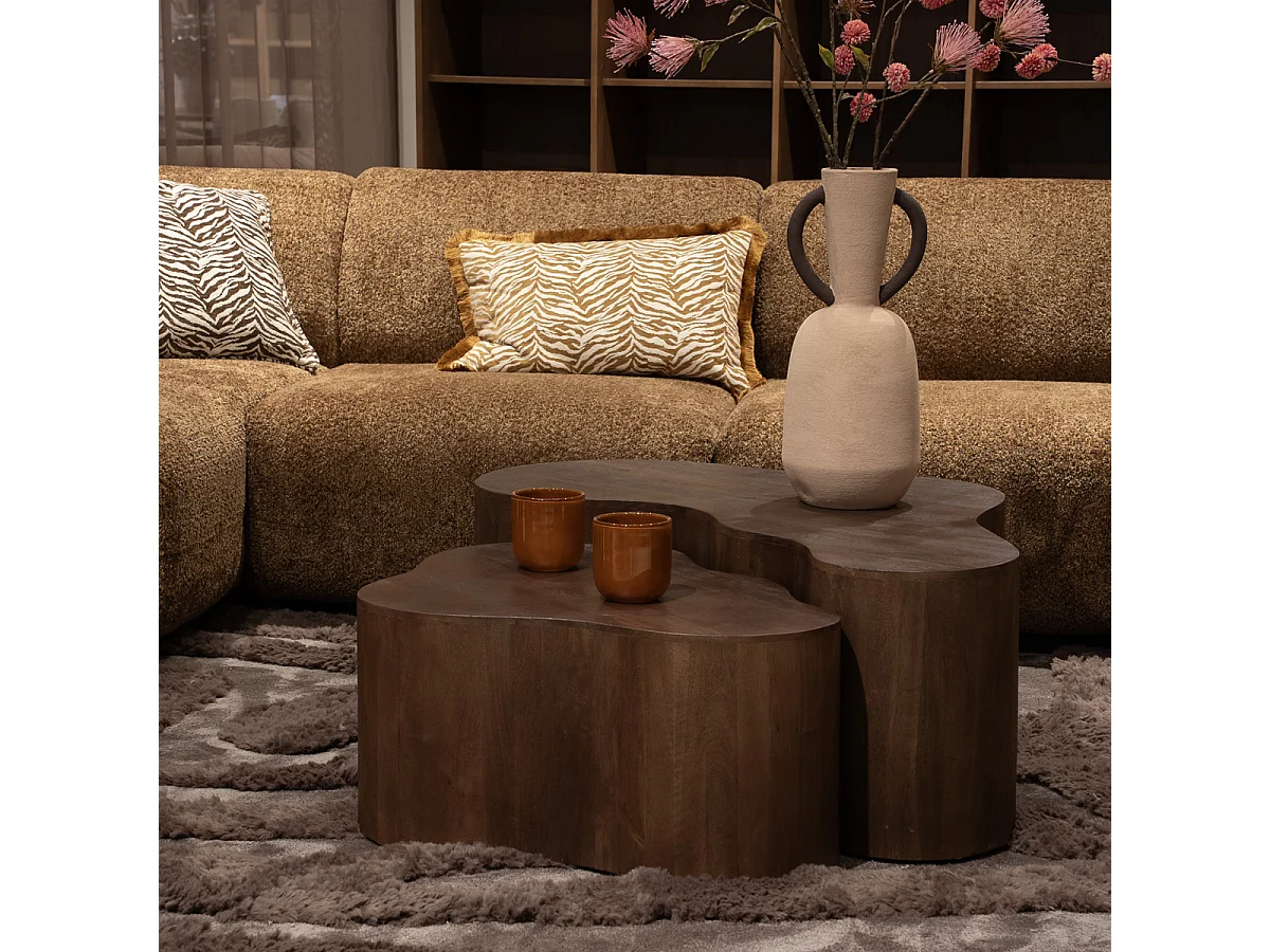 Salontafel Moos - Organisch Mangohout Walnootkleurig - 70 cm