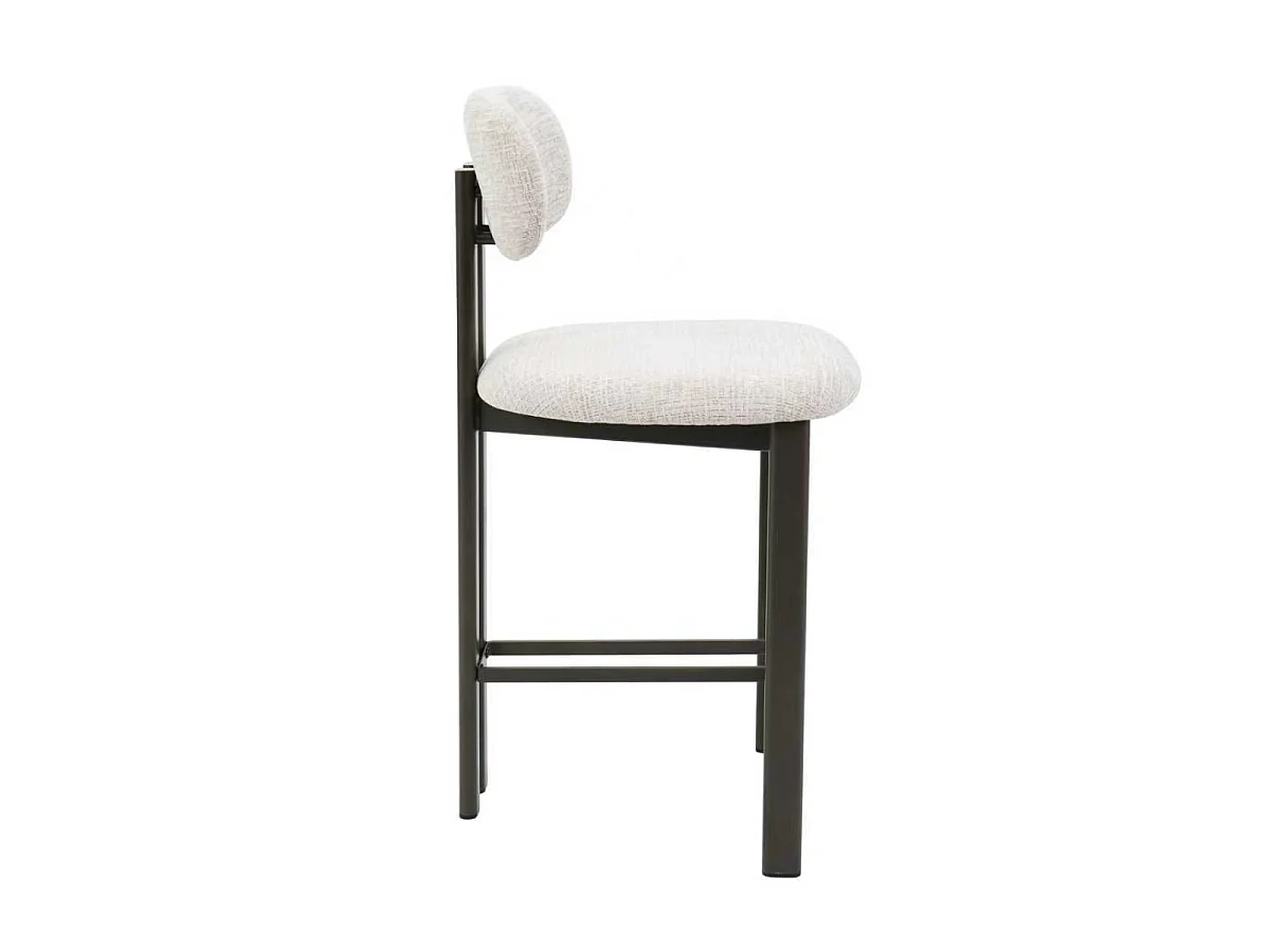 Barstoel Noor - Beige met Bronskleurig Onderstel - Zithoogte 65 cm - Set van 2