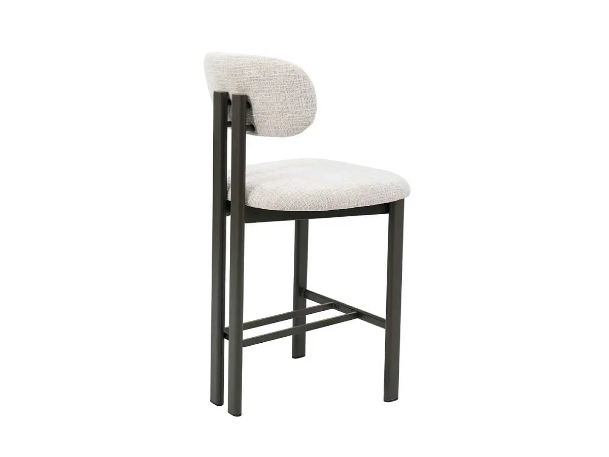 Barstoel Noor - Beige met Bronskleurig Onderstel - Zithoogte 65 cm - Set van 2