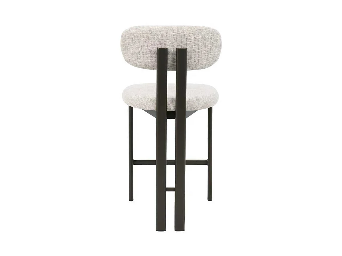 Barstoel Noor - Beige met Bronskleurig Onderstel - Zithoogte 65 cm - Set van 2