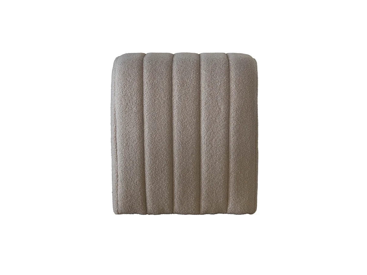 Poef Sera - Taupe Bouclé - 41 x 38 x 45 cm