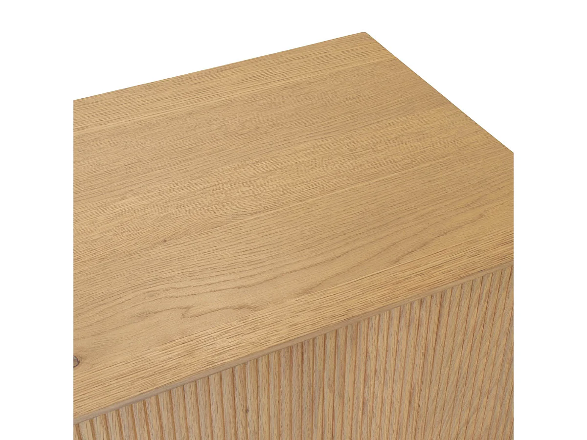 Tv-meubel Melide - Naturel Eiken met 2 Deuren en 6 Vakken - 200 x 40 x 45 cm