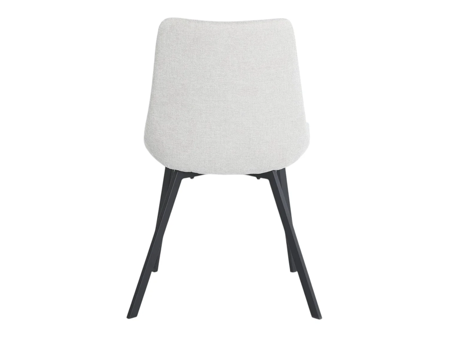 Lot de 4 chaises tissu beige pieds métal noir - ANGUS
