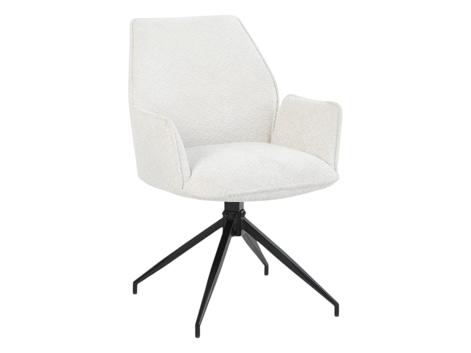 Lot de 2 chaises avec accoudoirs pivotantes tissu beige - FITOUS II