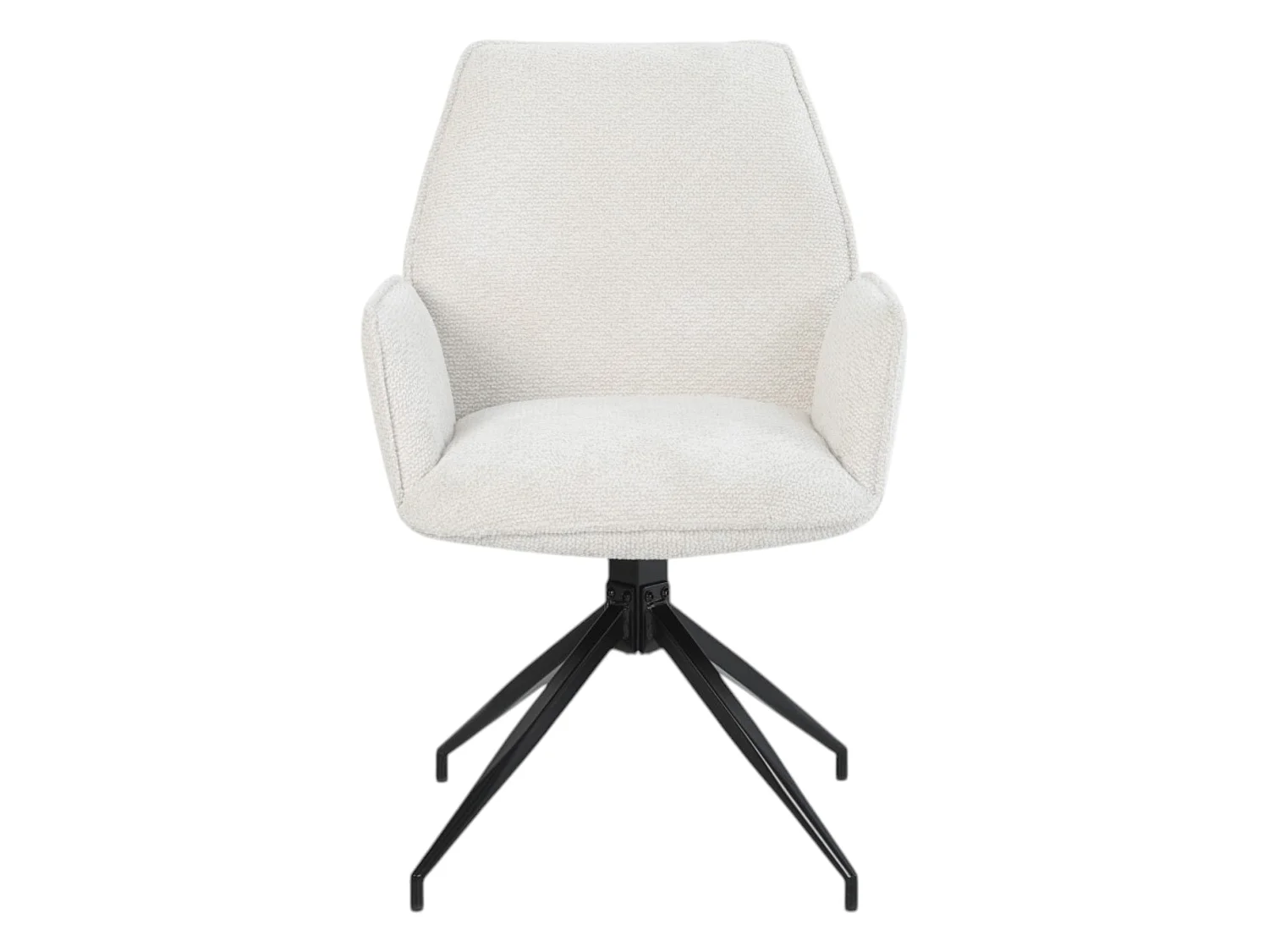 Lot de 2 chaises avec accoudoirs pivotantes tissu beige - FITOUS II