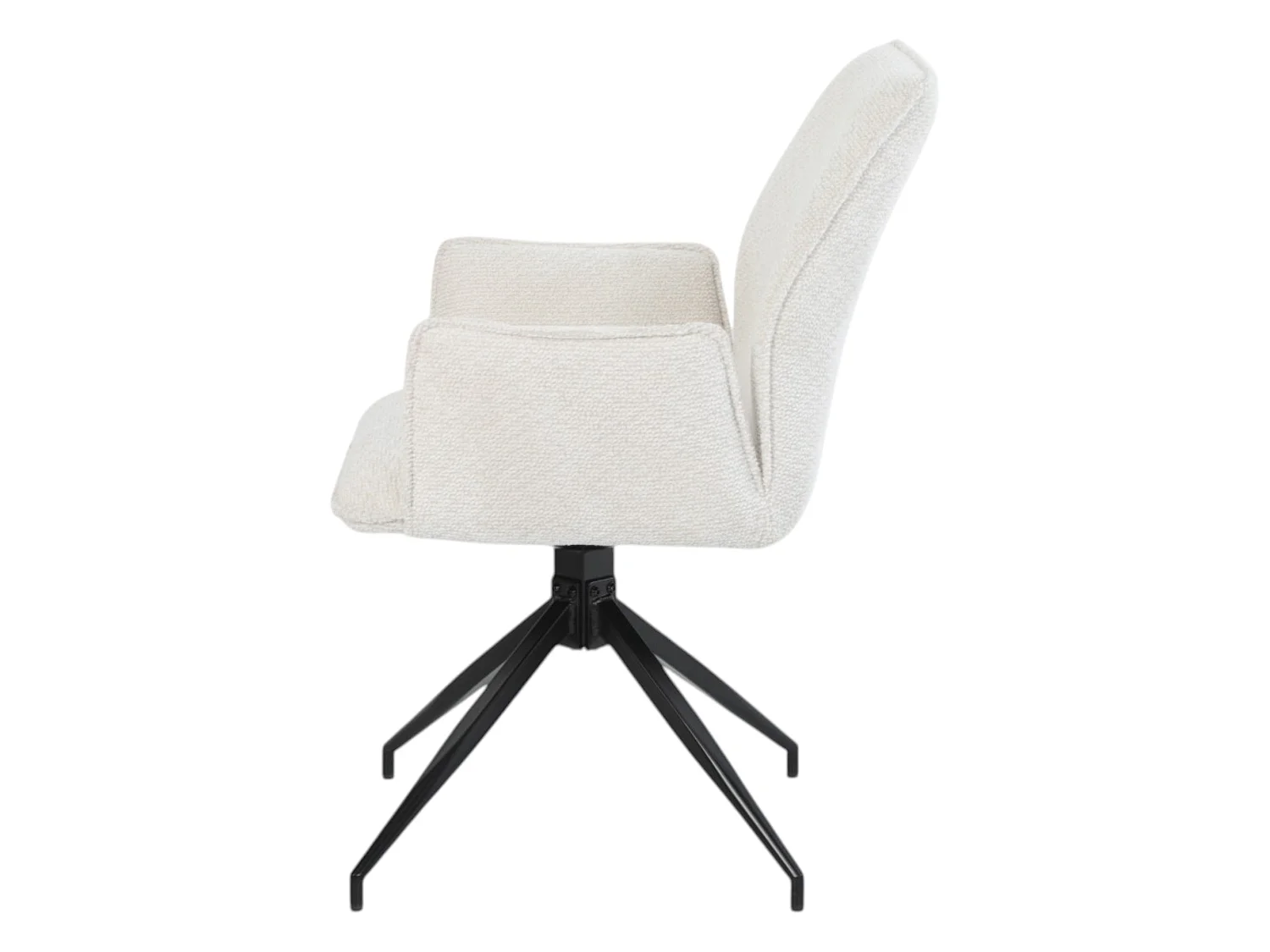 Lot de 2 chaises avec accoudoirs pivotantes tissu beige - FITOUS II