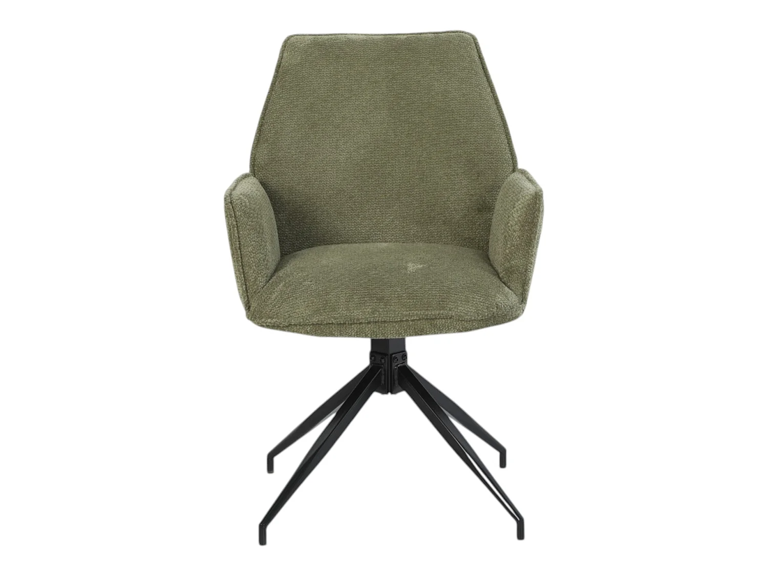 Lot de 2 chaises avec accoudoirs pivotantes tissu vert - FITOUS II