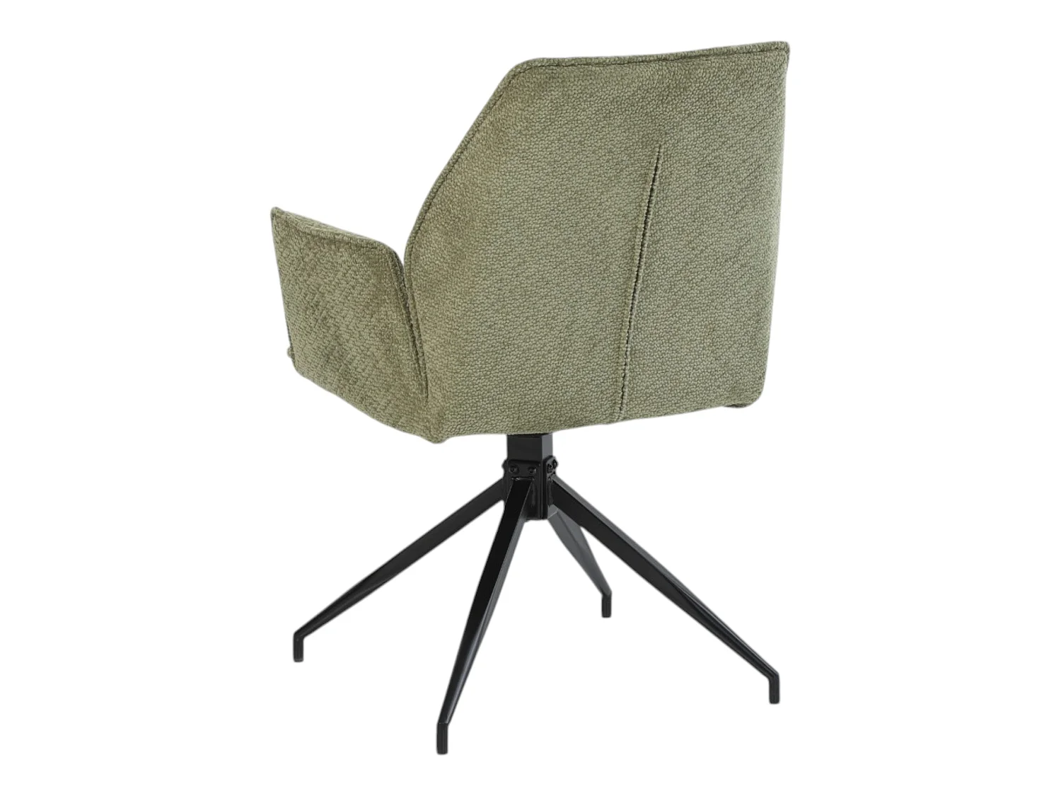 Lot de 2 chaises avec accoudoirs pivotantes tissu vert - FITOUS II